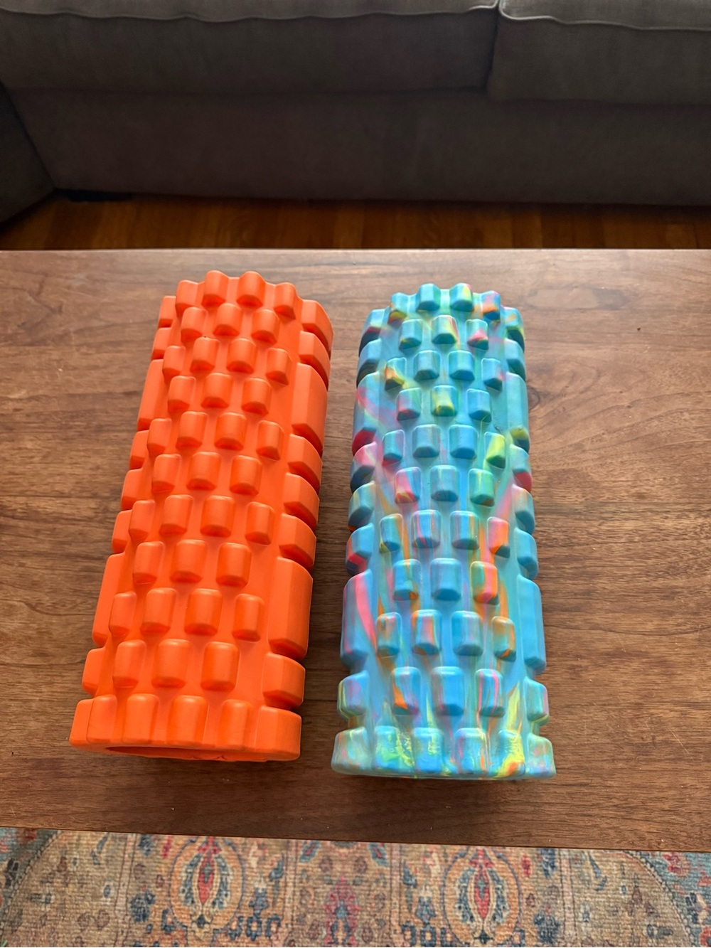 Orange and Blue Multi Foam Roller Set - Home Recovery and Muscle Relief